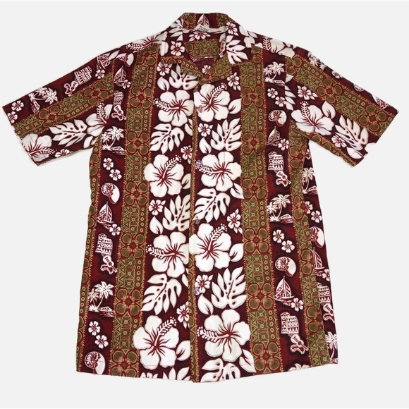 Vintage Mens Hawaiian Shirt Size Small by Kalena Fashions of Hawaii Unisex - Picture 1 of 7